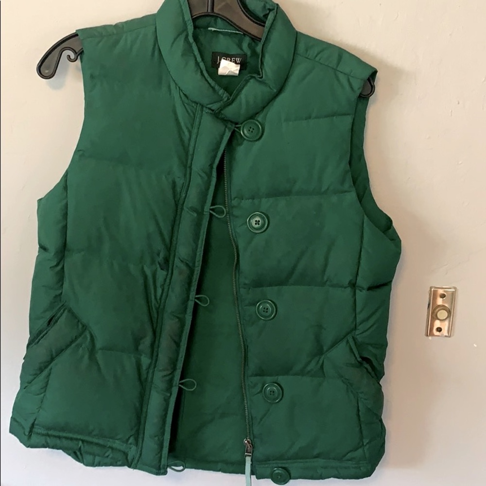 JCrew Hunter Green Puffer Vest